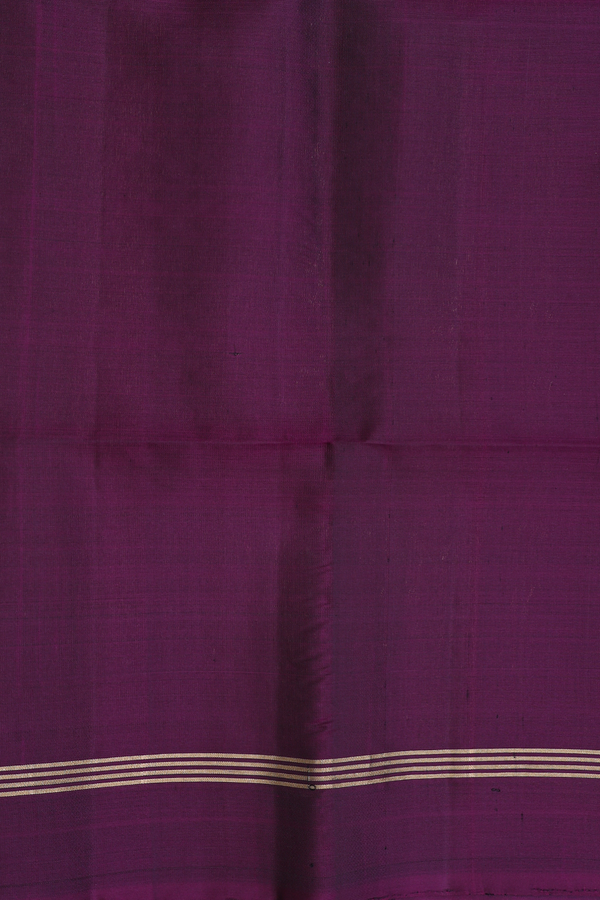 Soft Silk Saree In Grape Purple With Kolam Motifs