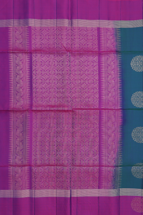 Soft Silk Saree In Dual Tone With Zari Motifs