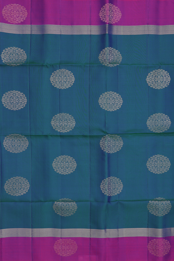 Soft Silk Saree In Dual Tone With Zari Motifs