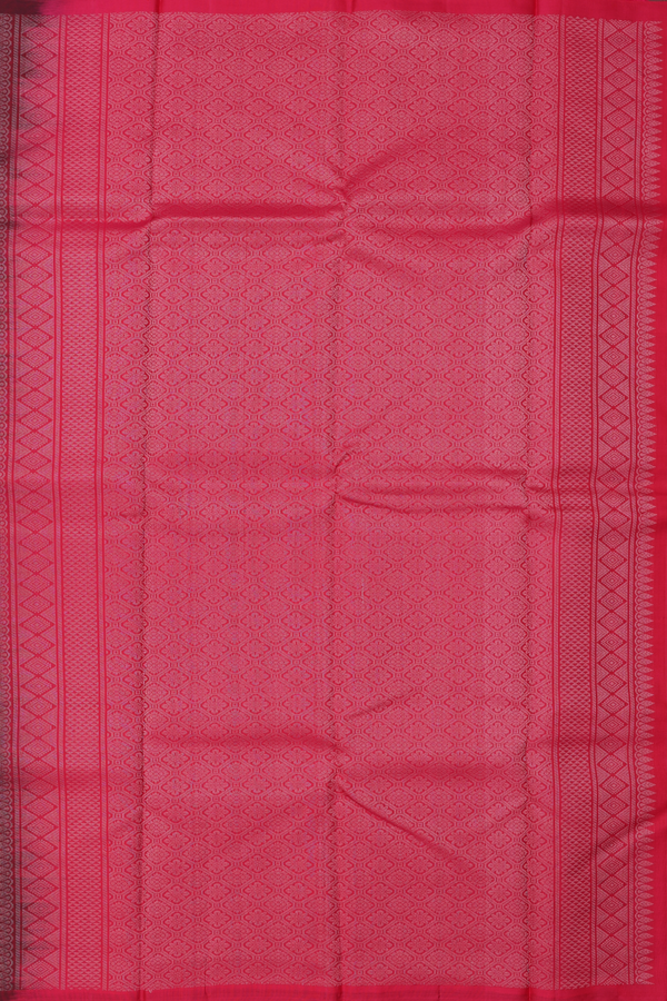 Kanchipuram Silk Saree In Black With Stripes Design