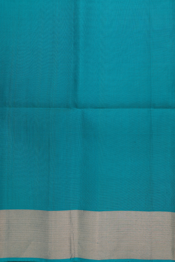 Soft Silk Saree In Charcoal Grey With Floral Motifs