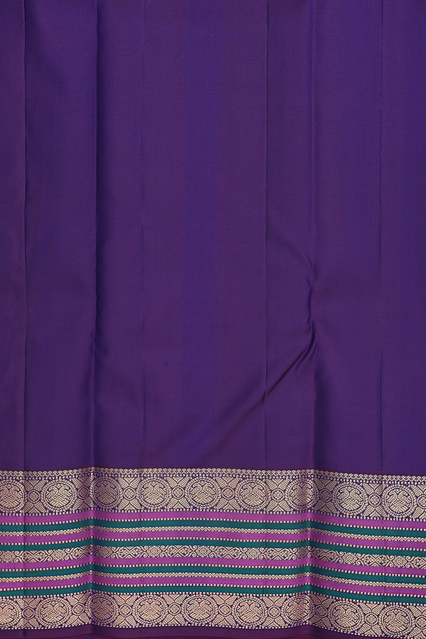 Kanchipuram Silk Saree In Cream Color With Zari Buttas
