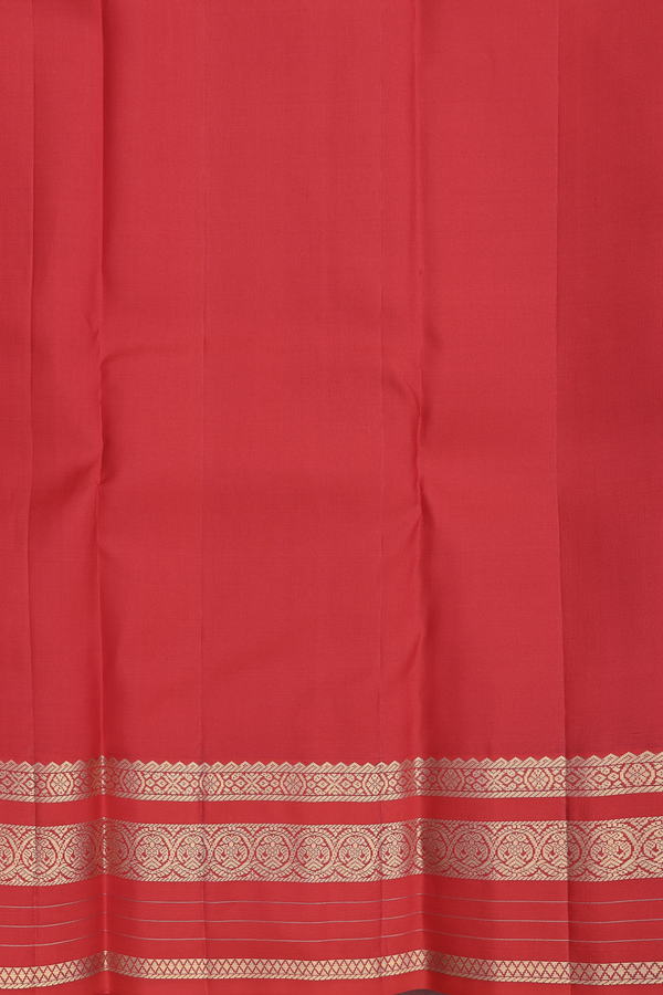 Kanchipuram Silk Saree In Yellow With Circle Motifs