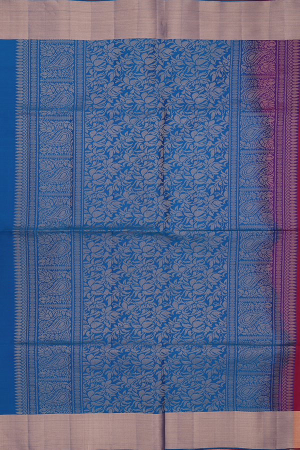 Soft Silk Saree In Red With Floral Motifs