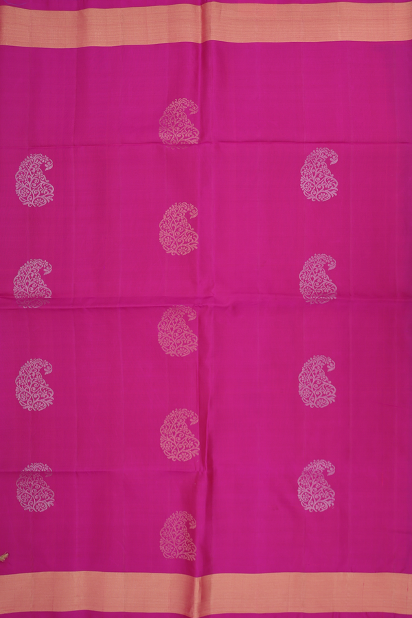 Soft Silk Saree In Purple Rose With Paisley Motifs