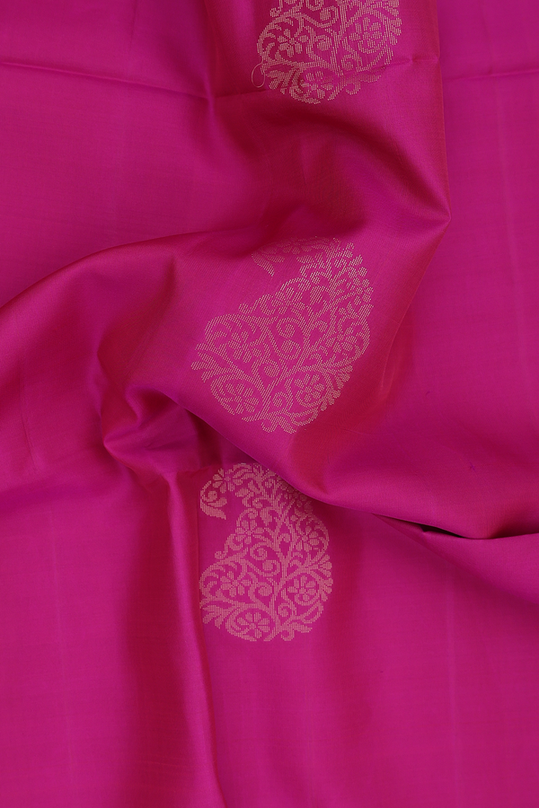 Soft Silk Saree In Purple Rose With Paisley Motifs