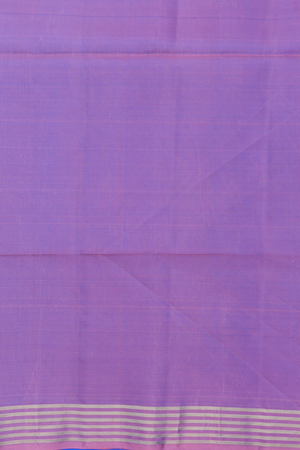 Soft Silk Saree In Cobalt Blue With Polka Buttas