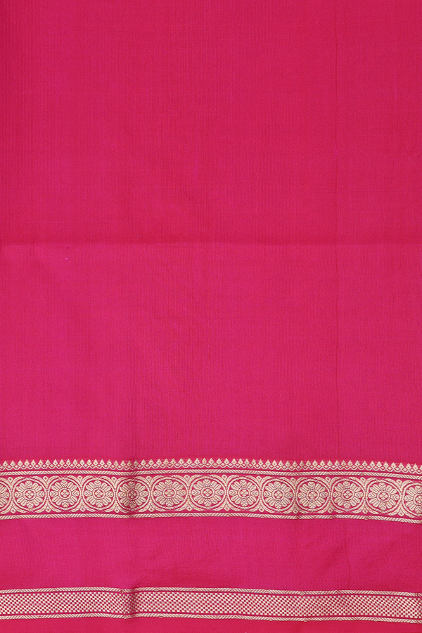 Soft Silk Saree In Blue With Floral Buttas