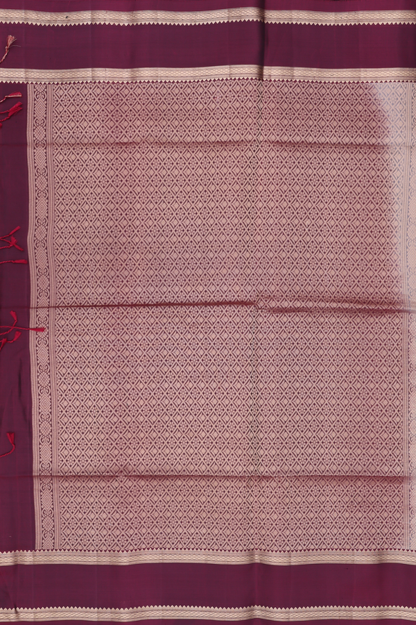 Soft Silk Saree In Blush Pink With Checks Design