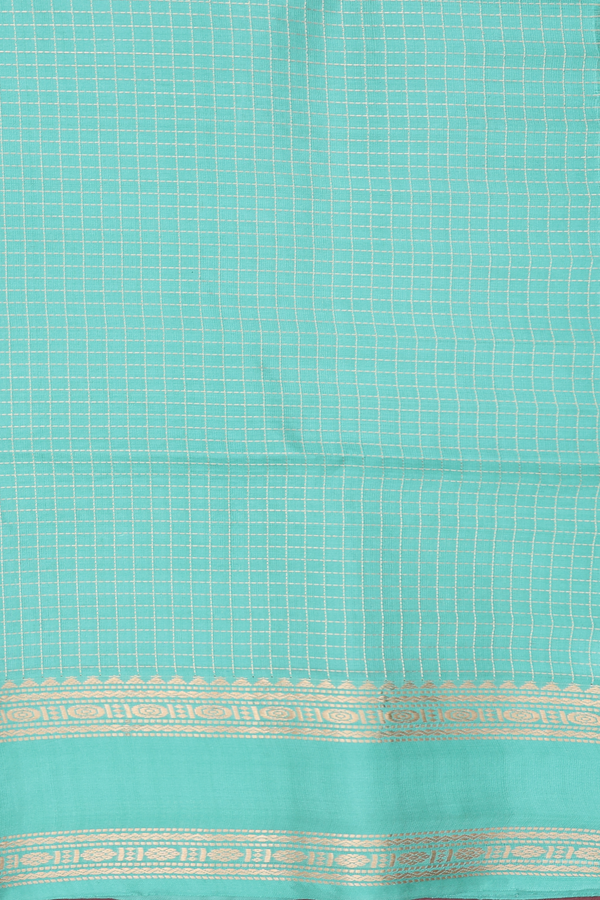 Soft Silk Saree In Punch Pink With Checks Design