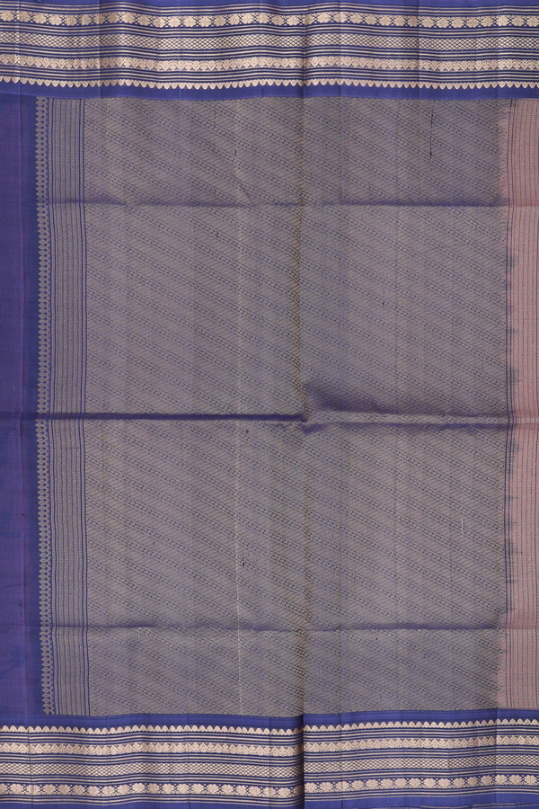 Soft Silk Saree In Peach With Checks Design