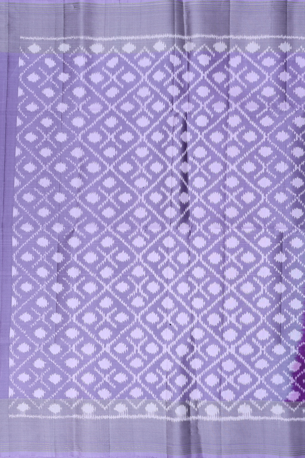 Soft Silk Saree In Grape Purple With Diamond Design