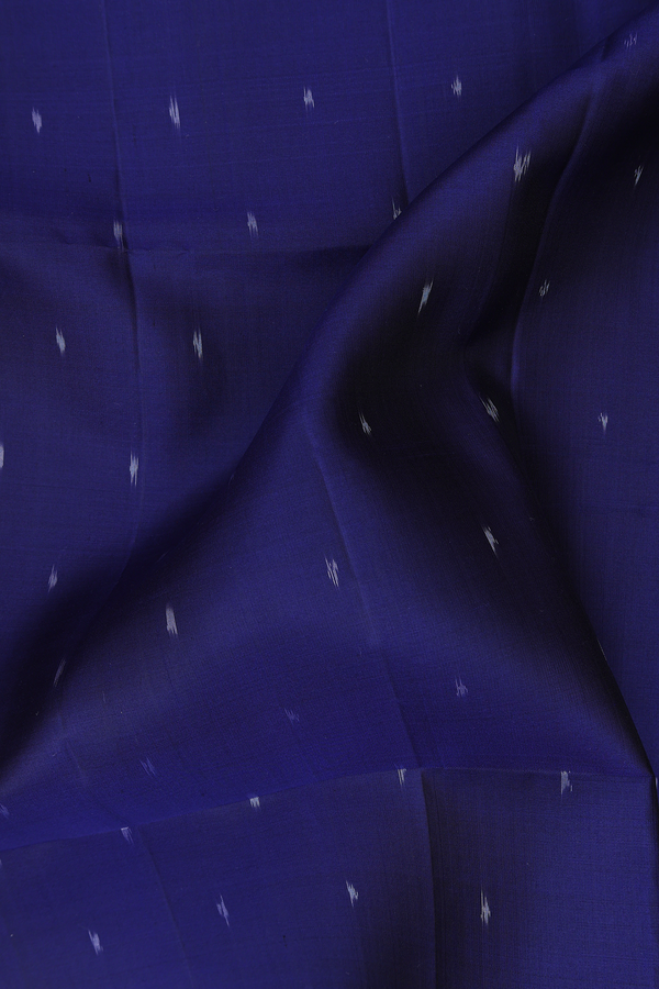 Soft Silk Saree In Royal Blue With Ikat Buttis