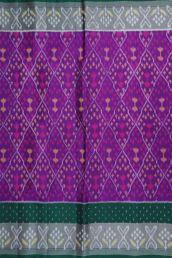 Soft Silk Saree In Grape Purple With Diamond Design