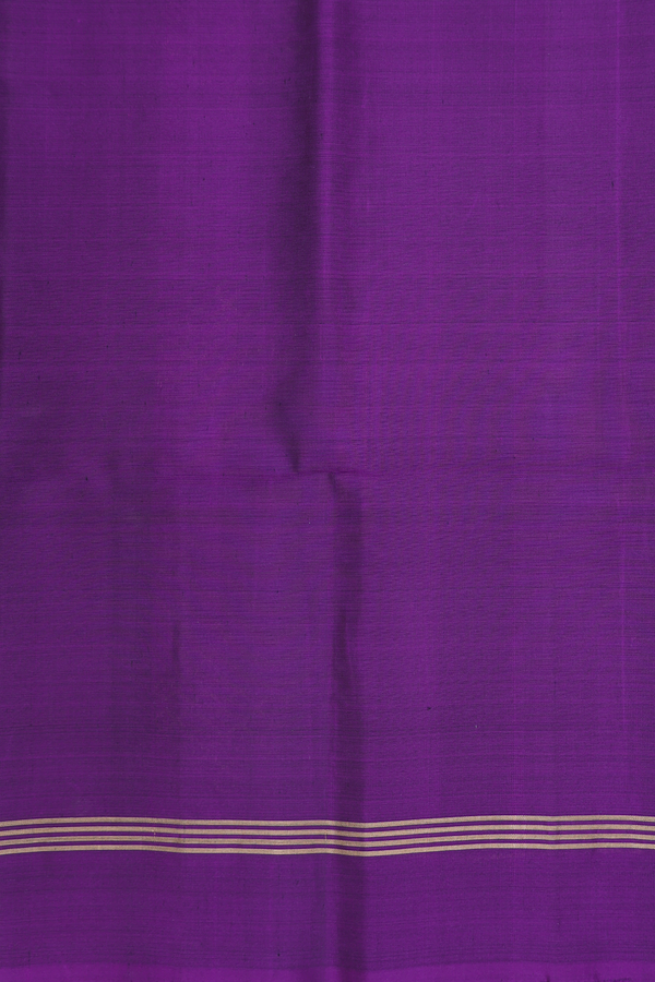 Soft Silk Saree In Deep Purple With Kolam Buttas