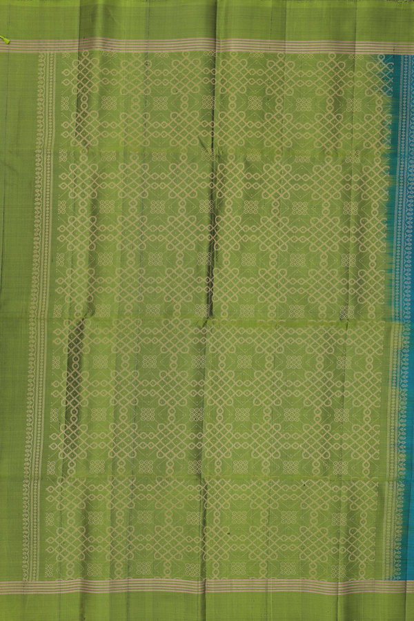 Soft Silk Saree In Teal Green With Kolam Buttas