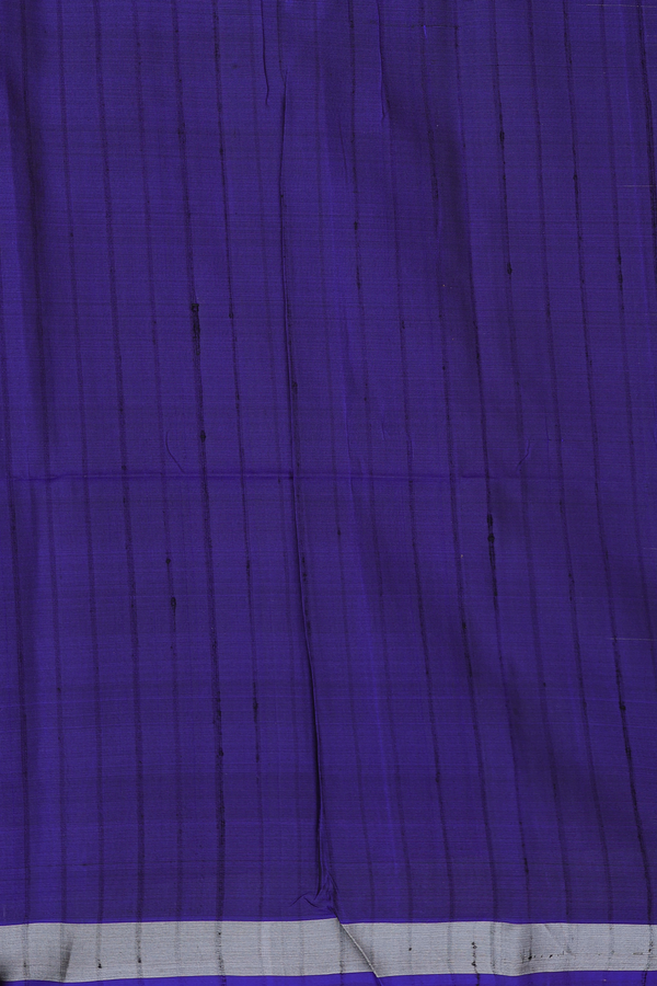 Soft Silk Saree In Royal Blue With Stripes Design