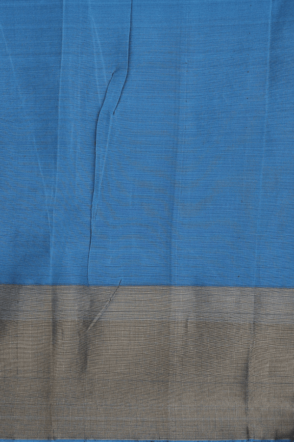 Soft Silk Saree In Blue With Stripes Design