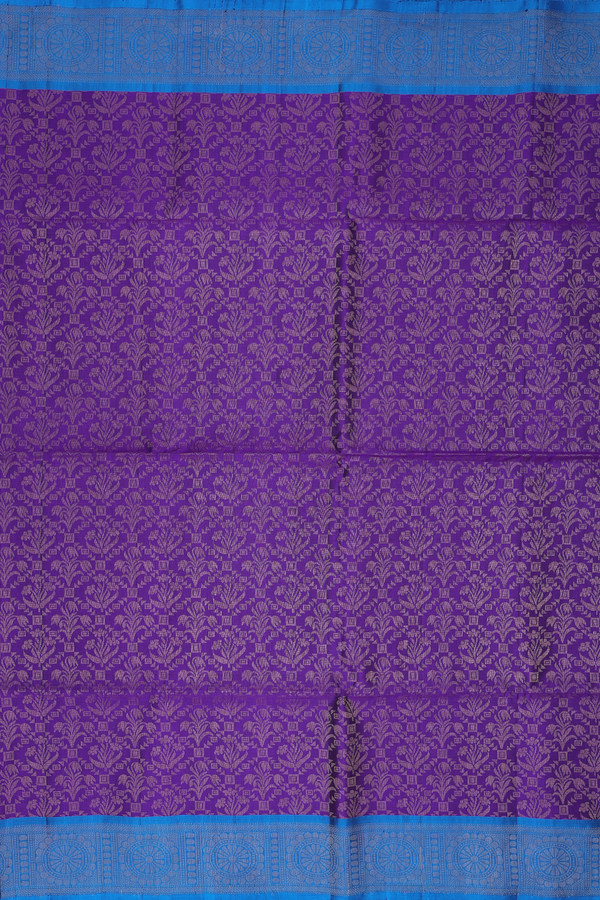 Soft Silk Saree In Purple With Brocade Design