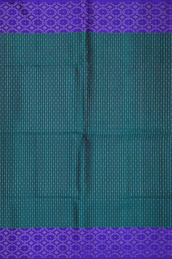Soft Silk Saree In Green With Stripes Design