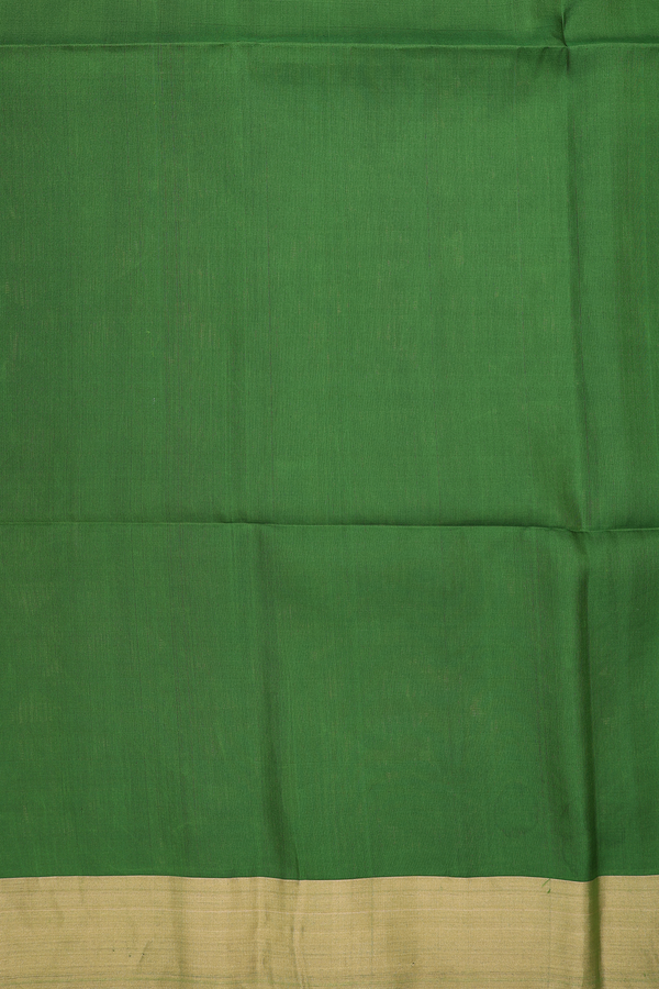 Soft Silk Saree In Ruby Red With Brocade Design