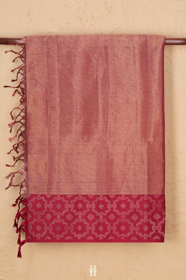 Soft Silk Saree In Red With Stripes Design