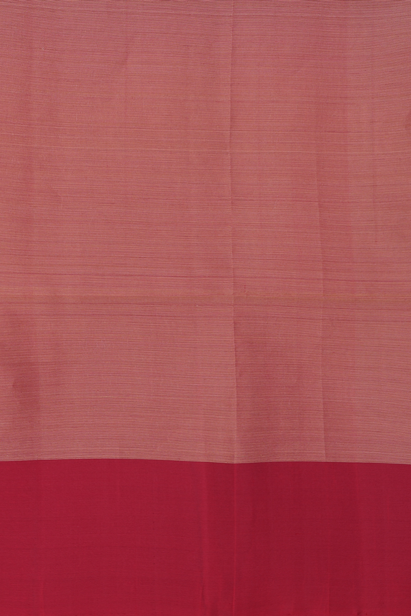 Soft Silk Saree In Red With Stripes Design