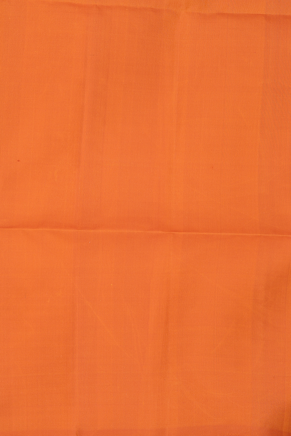 Soft Silk Saree In Orange With Allover Design