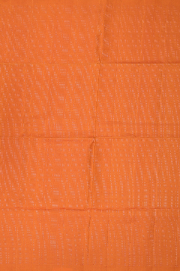 Soft Silk Saree In Orange With Allover Design