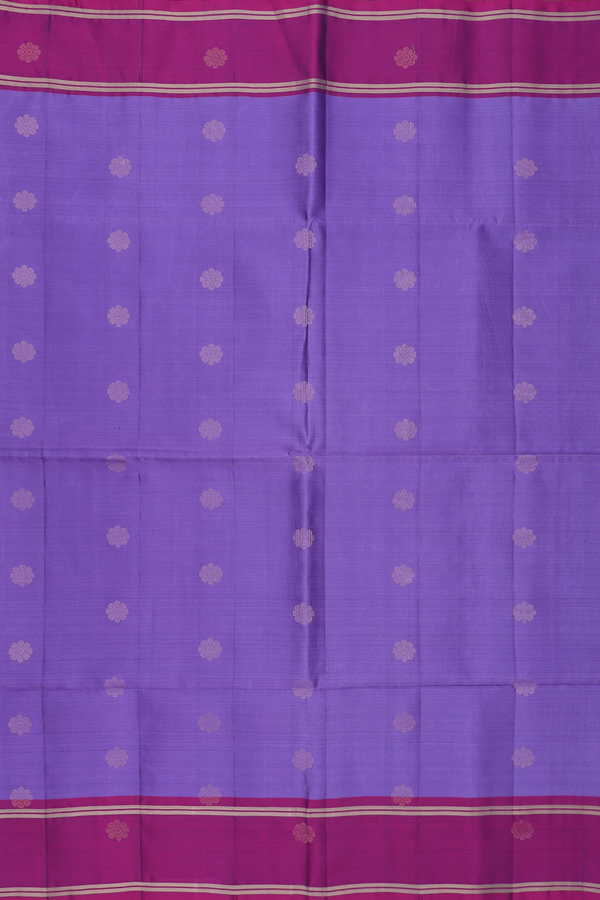 Soft Silk Saree In Dusty Purple With Floral Buttas
