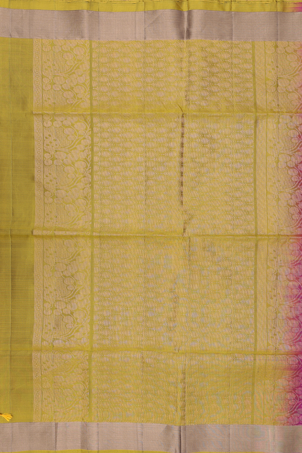Soft Silk Saree In Berry Purple With Floral Motifs