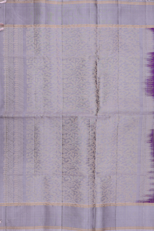 Soft Silk Saree In Royal Purple With Zari Buttas