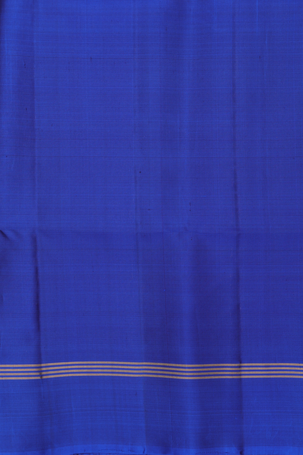 Soft Silk Saree In Royal Blue With Kolam Motifs