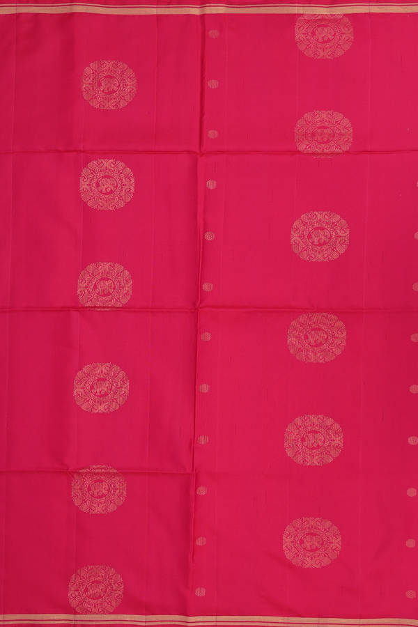 Soft Silk Saree In Red With Elephant Motifs