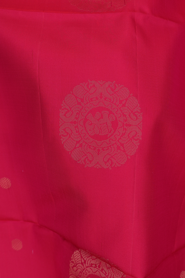 Soft Silk Saree In Red With Elephant Motifs