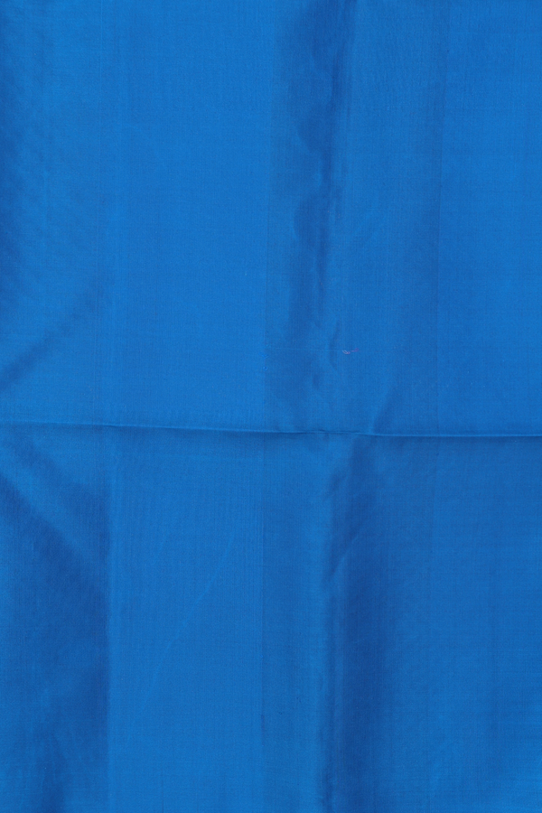 Soft Silk Saree In Blue With Checks Design