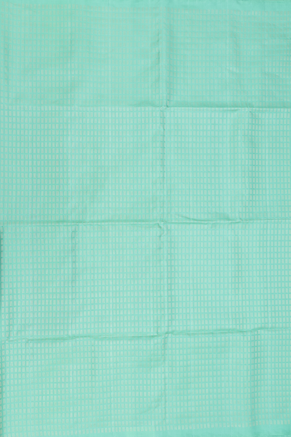 Soft Silk Saree In Mint Green With Brocade Design