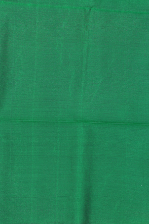 Soft Silk Saree In Emerald Green With Brocade Design