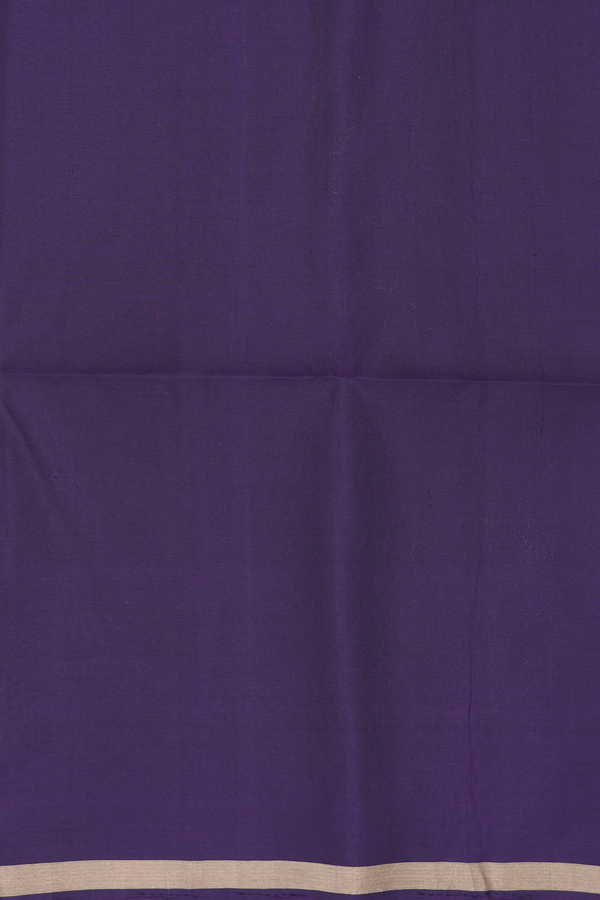 Soft Silk Saree In Deep Purple With Stripes Design
