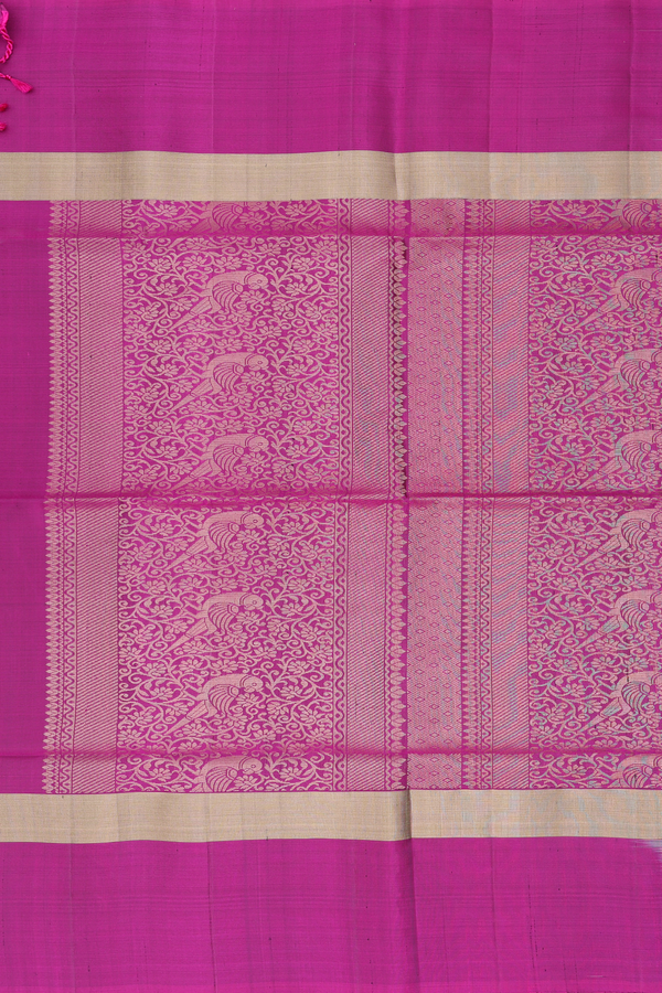 Soft Silk Saree In Grey With Polka Buttas