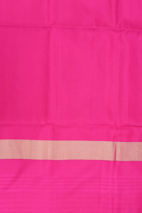 Soft Silk Saree In Coral Pink With Zari Motifs