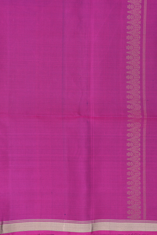 Soft Silk Saree In Midnight Blue With Leaf Buttas