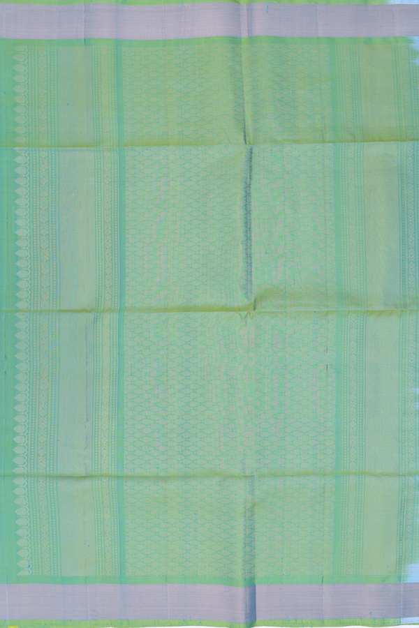 Soft Silk Saree In White With Zari Motifs