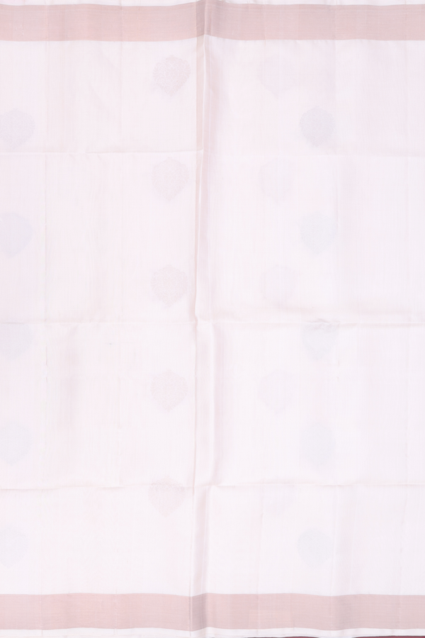 Soft Silk Saree In Ivory With Thilagam Motifs