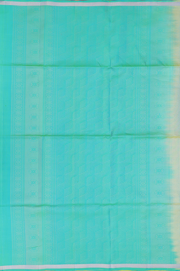 Soft Silk Saree In Yellow With Zari Motifs
