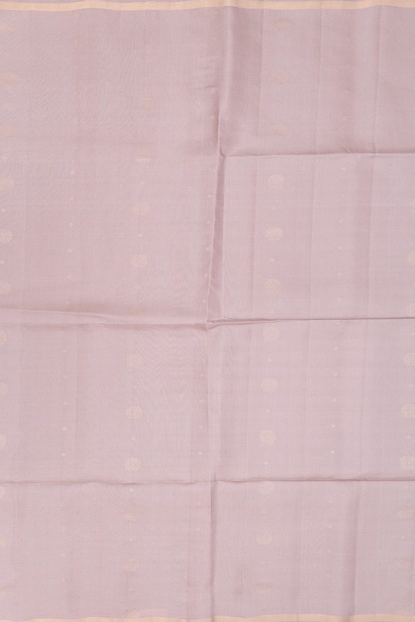 Soft Silk Saree In Brown With Zari Buttas