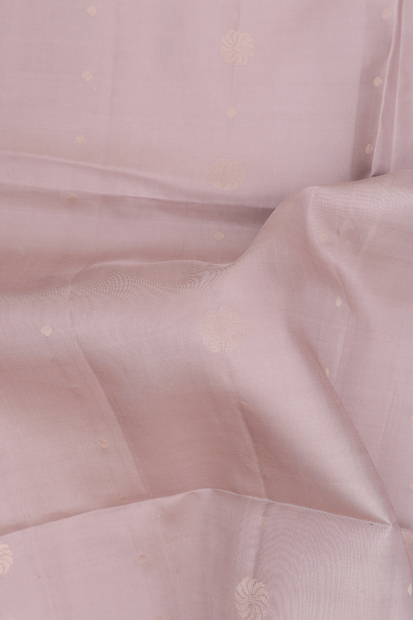 Soft Silk Saree In Brown With Zari Buttas