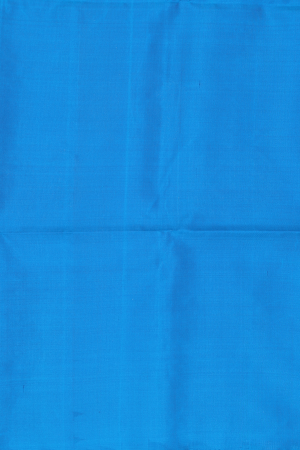 Soft Silk Saree In Teal Blue With Brocade Design