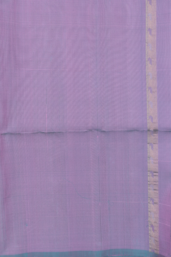 Raw Silk Saree In Cerulean Blue With Floral Buttas