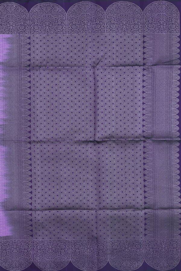 Soft Silk Saree In Light Purple With Brocade Design
